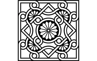 Bizans Ornamenti dxf Dosyası DXF çizimi