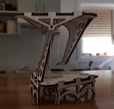 Lazer Kesim Tensegrity Masa 3mm DXF Dosyası DXF çizimi