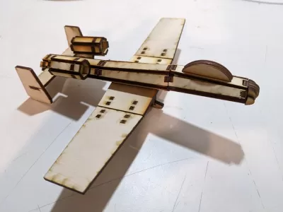 Lazer Kesim A10 Uçak 3D Puzzle SVG Dosyası SVG çizimi