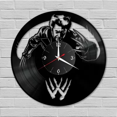 Lazer Kesim Wolverine Vinil Duvar Saati Ücretsiz Vektör CDR çizimi