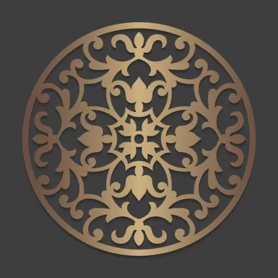 Lazer Kesim Mandala Oda Bölücü Ekran Dekor SVG Dosyası SVG çizimi