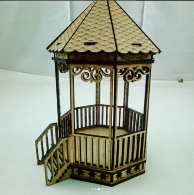 Lazer Kesim Gazebo Modeli 3mm PDF Dosyası PDF çizimi