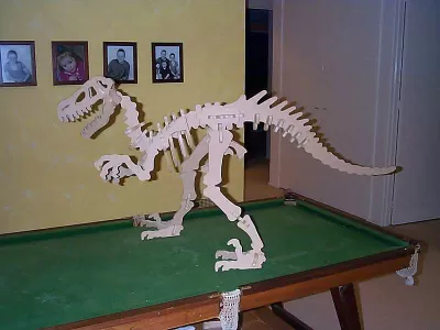 Velociraptor Dinozor 3D Puzzle DXF Dosyası DXF çizimi