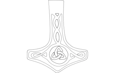 Mjolnir dxf Dosyası DXF çizimi