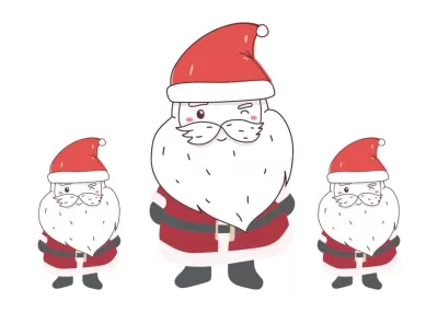Noel Sevimli Noel Baba Ücretsiz Vektör CDR çizimi