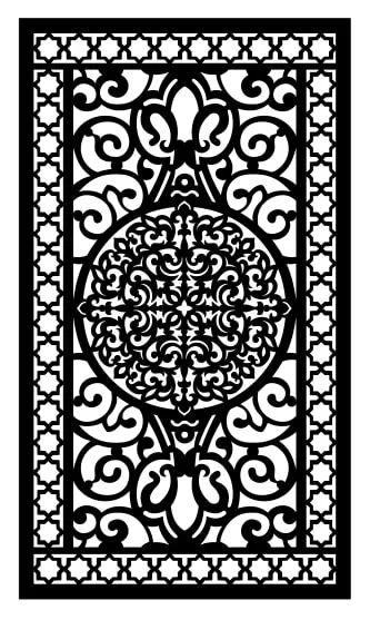 Lazer Kesim Oda Bölücü Ekran Mandala Deseni PDF Dosyası PDF çizimi