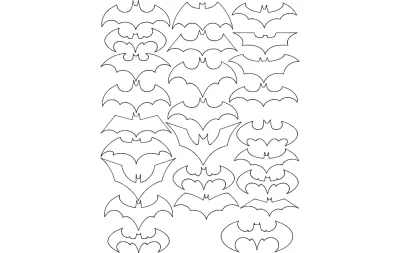 Batman Logosu dxf Dosyası DXF çizimi
