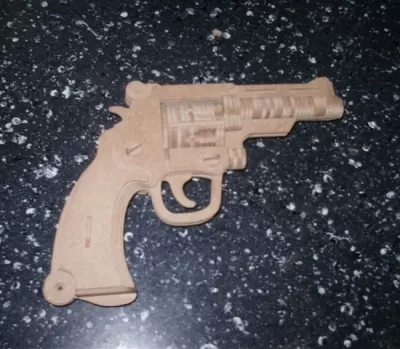 Lazer Kesim İngiliz Bulldog Revolver Oyuncak Silah DXF Dosyası DXF çizimi