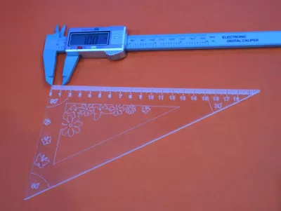 Lazer Kesim Üçgen Cetvel DXF Dosyası DXF çizimi