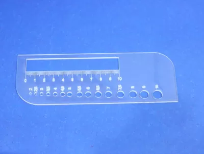 Lazer Kesim Akrilik Örgü Ölçüsü Cetveli DXF Dosyası DXF çizimi