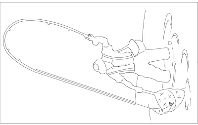 Balık tutma dxf dosyası DXF çizimi