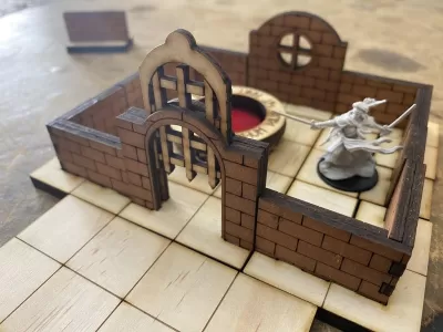 Lazer Kesim DnD Zindan Parçaları SVG Dosyası SVG çizimi