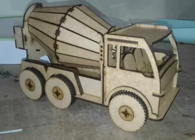Lazer Kesim Beton Mikseri Ücretsiz Vektör CDR çizimi