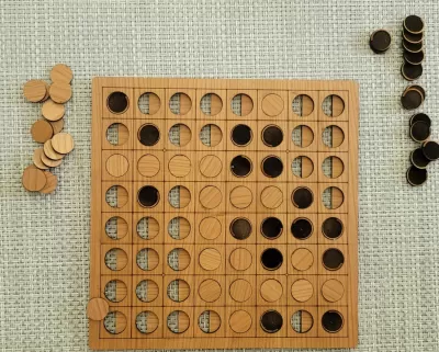 Lazer Kesim Othello (Reversi) Oyunu SVG Dosyası SVG çizimi