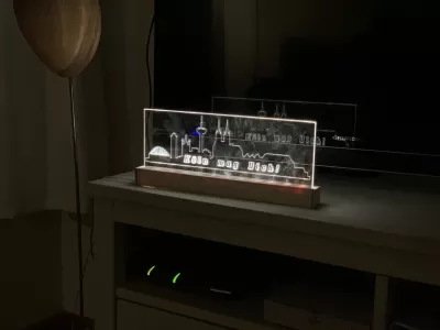Lazer Kesim Köln Silüeti LED Lamba SVG Dosyası SVG çizimi