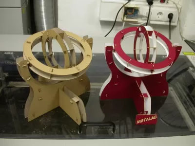 Lazer Kesim Karton Gimbal DXF Dosyası DXF çizimi