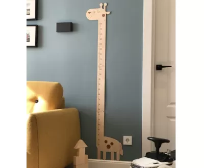 Lazer Kesim Zürafa Boy Ölçer Çocuklar İçin Ücretsiz Vektör CDR çizimi