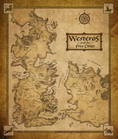 Lazer Kesim Westeros Game of Thrones Haritası SVG Dosyası SVG çizimi