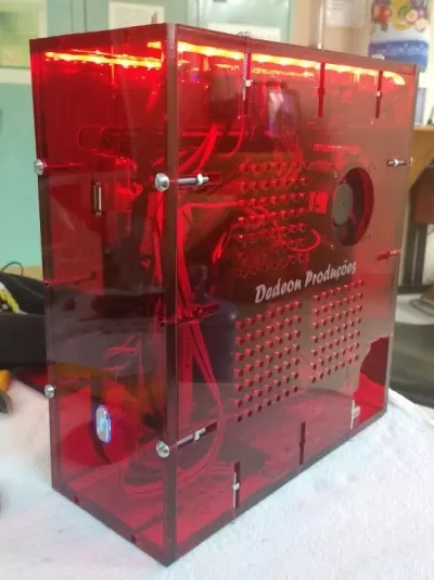 Lazer Kesim Bilgisayar Kasası Akrilik 6mm Ücretsiz Vektör CDR çizimi