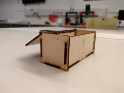 Lazer Kesim Basit Menteşeli Kutu DXF Dosyası DXF çizimi