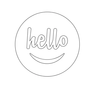 Merhaba Selamlar Emoji DXF Dosyası DXF çizimi