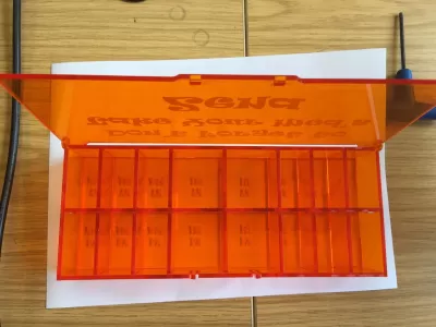 Lazer Kesim Bölmeli Saklama Kutusu Kapaklı SVG Dosyası SVG çizimi