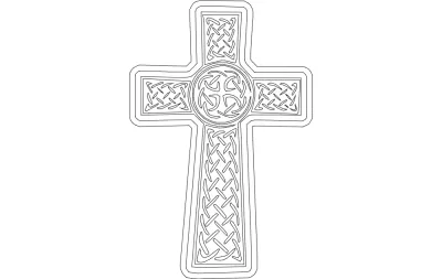 Kilise Haçı dxf Dosyası DXF çizimi