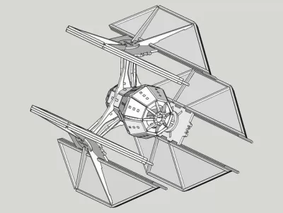 Lazer Kesim Star Wars TIE Defender 3mm DXF Dosyası DXF çizimi