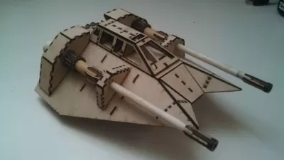 Lazer Kesim Star Wars Snowspeeder 3mm SVG Dosyası SVG çizimi