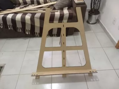 Lazer Kesim Şövale Tuval Sehpası 6mm DXF Dosyası DXF çizimi