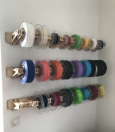 Lazer Kesim Asma Filament Makara Tutucu 6mm DXF Dosyası DXF çizimi