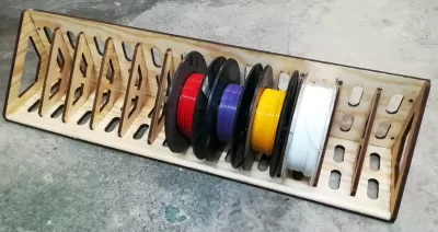 Lazer Kesim Filament Rafı 8mm DXF Dosyası DXF çizimi
