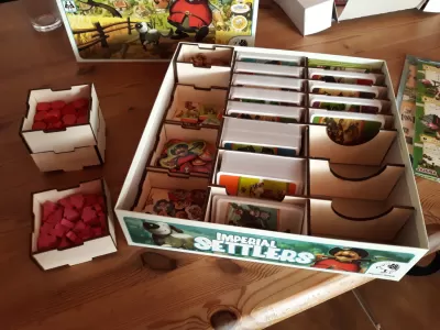 Lazer Kesim Imperial Settlers Saklama Kutusu Ücretsiz Vektör CDR çizimi