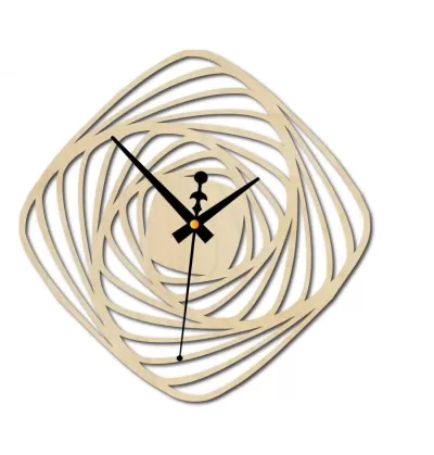 Lazer Kesim Spiral Modern Duvar Saati Ücretsiz Vektör CDR çizimi