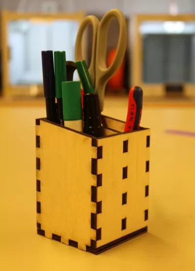 Lazer Kesim Kalemlik 6mm DXF Dosyası DXF çizimi