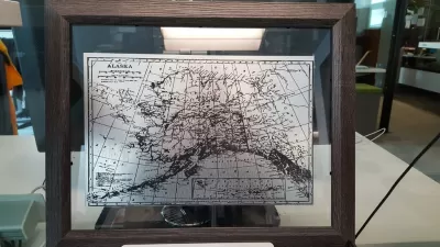 Lazer Kesim Kazınmış Alaska Haritası SVG Dosyası SVG çizimi