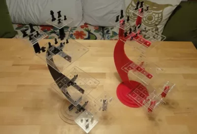 Lazer Kesim Star Trek Üç Boyutlu Satranç Takımı 3mm DXF Dosyası DXF çizimi