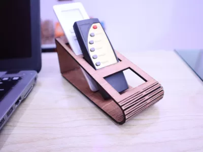 Lazer Kesim Uzaktan Kumanda Standı Uzaktan Kumanda Tutucu 3mm Ücretsiz Vektör CDR çizimi