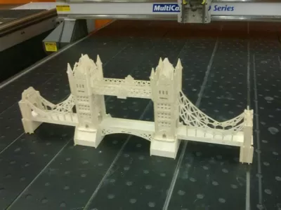 Lazer Kesim Tower Bridge 3D Puzzle Ücretsiz Vektör CDR çizimi