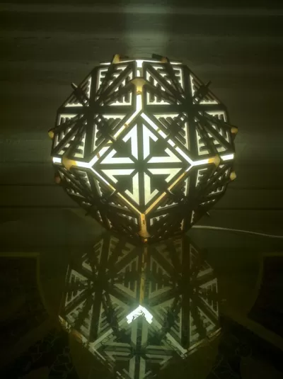 Lazer Kesim Kesik Sekizyüzlü Lamba DXF Dosyası DXF çizimi