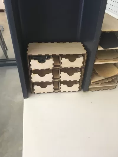 Lazer Kesim İstiflenebilir Çekmeceli Kutu DXF Dosyası DXF çizimi