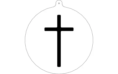 Haç Süsü dxf Dosyası DXF çizimi