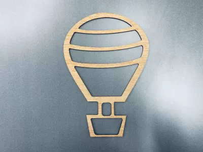 Lazer Kesim Ahşap Sıcak Hava Balonu Ücretsiz Vektör CDR çizimi