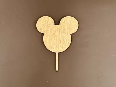 Lazer Kesim Boş Mickey Mouse Pasta Süsü Ücretsiz Vektör CDR çizimi