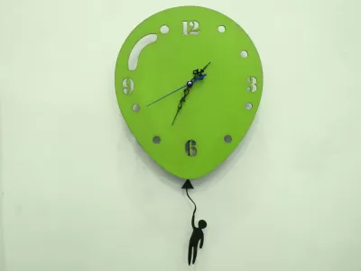 Lazer Kesim Balon Duvar Saati Ücretsiz Vektör CDR çizimi