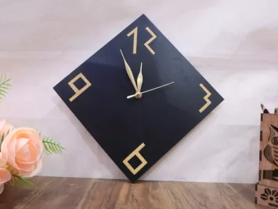 Lazer Kesim Minimalist Modern Duvar Saati Ücretsiz Vektör CDR çizimi