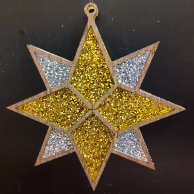 Lazer Kesim Noel Yıldızı SVG Dosyası SVG çizimi