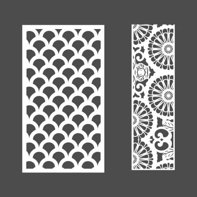 Çiçek Motifli Dekoratif Desenler Ücretsiz Vektör CDR çizimi