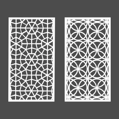 CNC Lazer Kesim İçin Dekoratif Geometrik Desenler Ücretsiz Vektör CDR çizimi