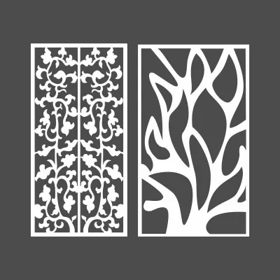 CNC Lazer Kesimi İçin Ücretsiz Vektör Dekoratif Çiçek Desenleri CDR çizimi